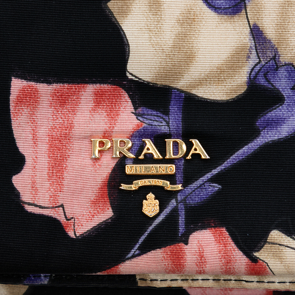 Pre-Loved Prada Tessuto Floral Print Chain Crossbody - Picture 5 of 6
